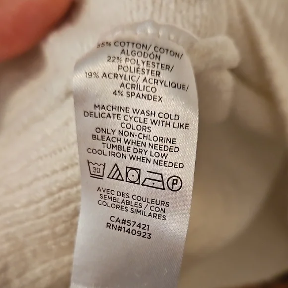 LOFT Boat Neck White Sweater - Picture 4 of 4